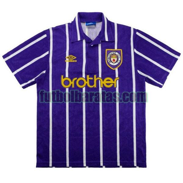 camiseta manchester city 1992-1994 púrpura segunda