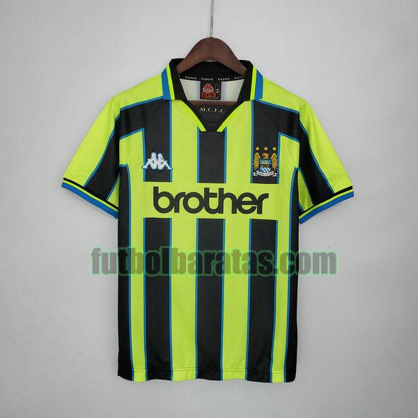 camiseta manchester city 1998 1999 verde segunda