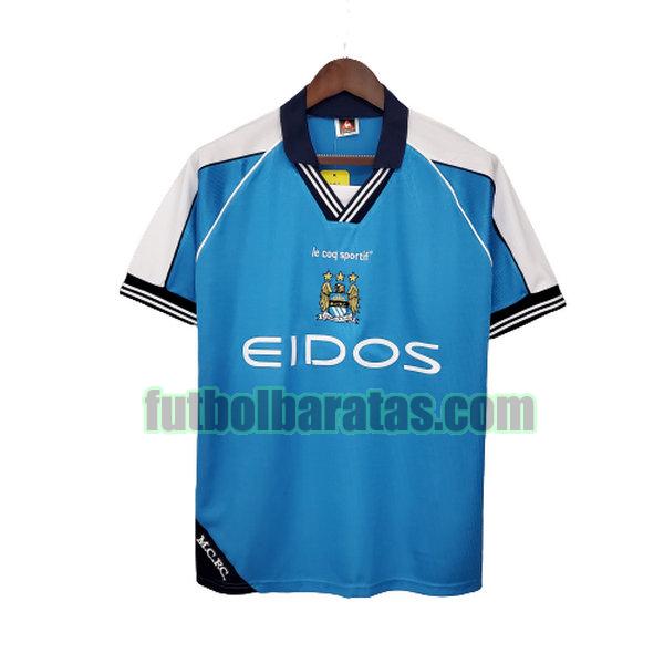 camiseta manchester city 1999 2001 azul primera