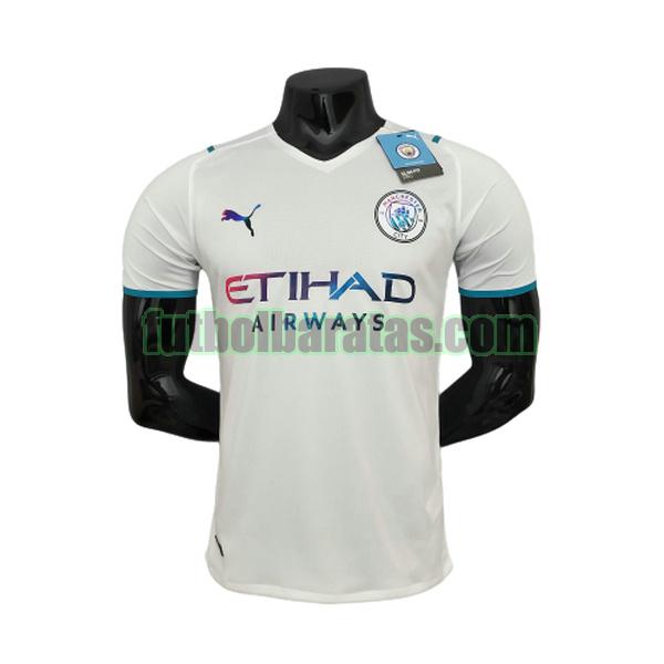 camiseta manchester city 2021 2022 blanco segunda player