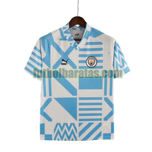 camiseta manchester city 2022 2023 azul blanco pre match