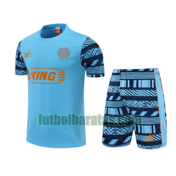 camiseta manchester city 2022 2023 azul training conjunto