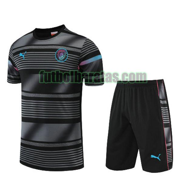 camiseta manchester city 2022 2023 negro training conjunto