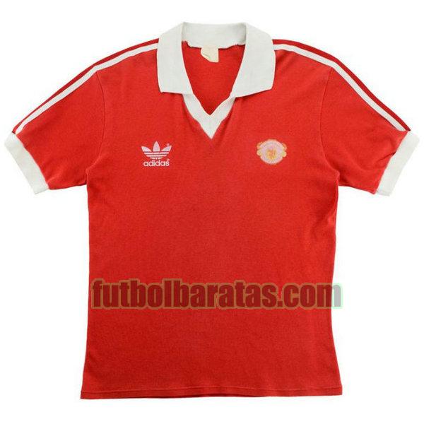 camiseta manchester united 1980-1982 rojo primera