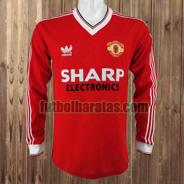 camiseta manchester united 1982-1983 rojo primera ml