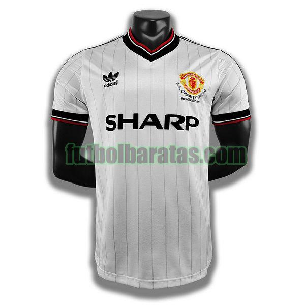 camiseta manchester united 1983 blanco segunda player