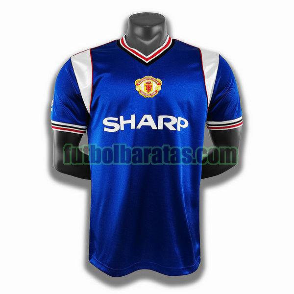 camiseta manchester united 1985 azul segunda player