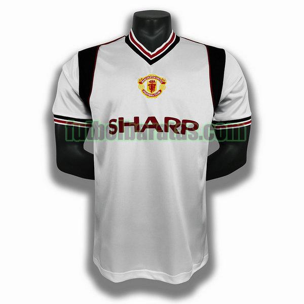 camiseta manchester united 1985 blanco segunda player