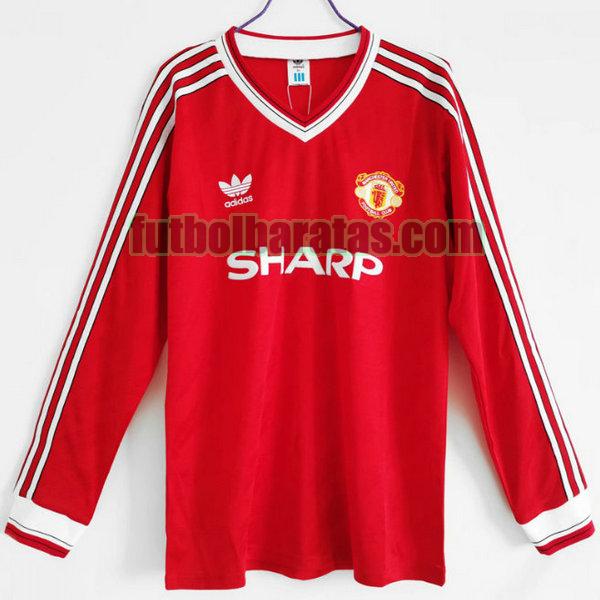 camiseta manchester united 1986-1988 rojo primera ml