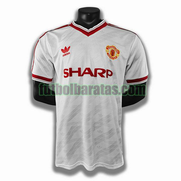 camiseta manchester united 1986 blanco segunda player