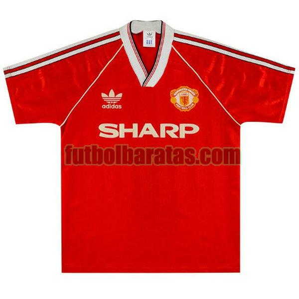 camiseta manchester united 1988-1990 rojo primera