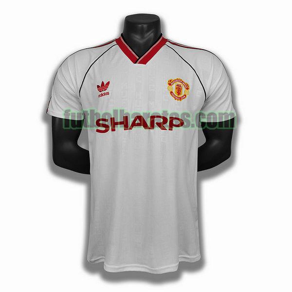 camiseta manchester united 1988 blanco segunda player