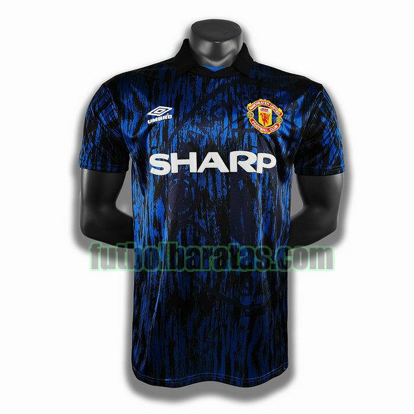 camiseta manchester united 1993 azul segunda player