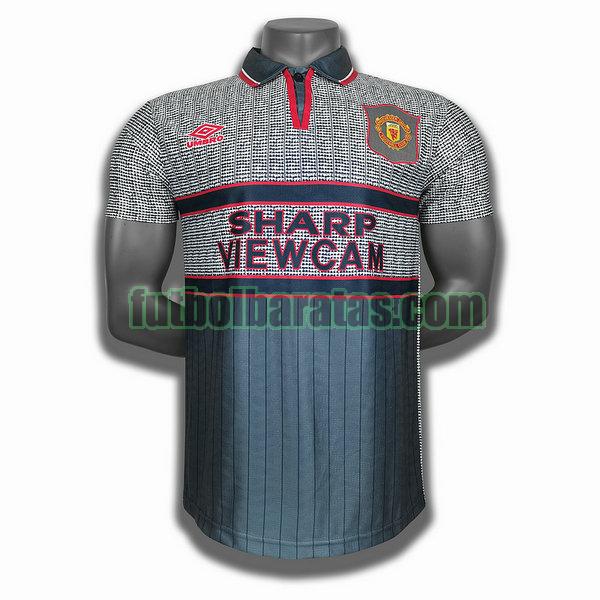 camiseta manchester united 1994 1996 gris segunda player