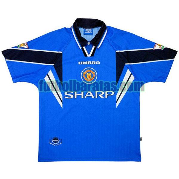 camiseta manchester united 1996-1997 azul tercera