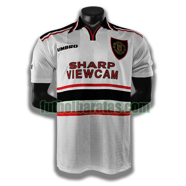 camiseta manchester united 1999 blanco segunda player