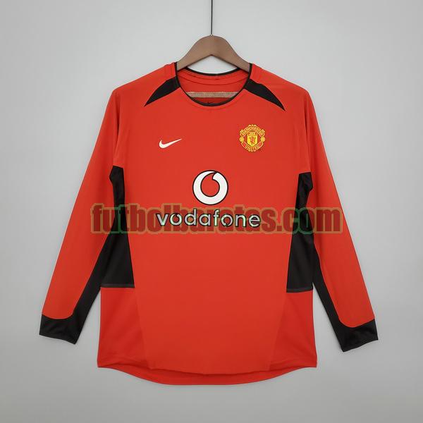 camiseta manchester united 2002 2004 rojo primera ml