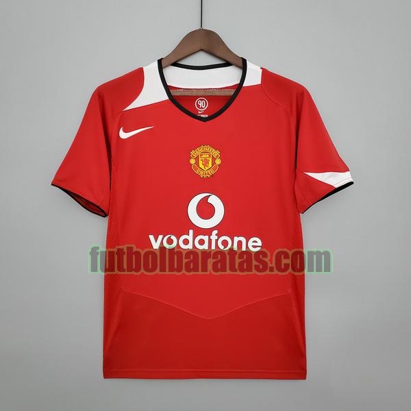 camiseta manchester united 2004 2006 rojo primera