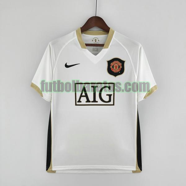 camiseta manchester united 2006 2007 blanco segunda