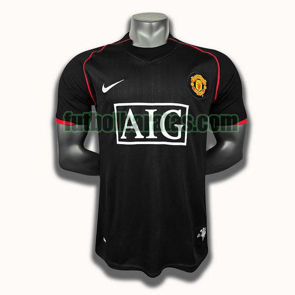 camiseta manchester united 2007 2008 negro segunda player