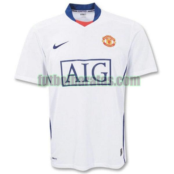 camiseta manchester united 2008-2009 blanco segunda