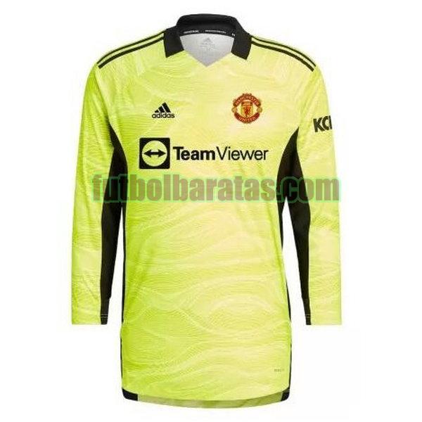 camiseta manchester united 2021 2022 amarillo primera portero ml