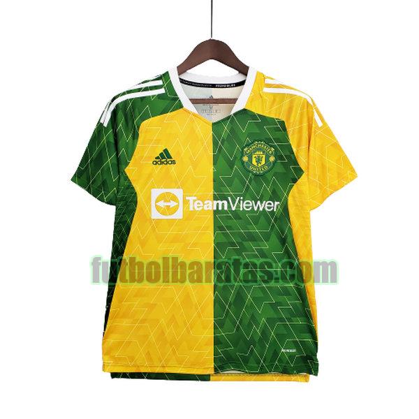 camiseta manchester united 2021 2022 verde amarillo training