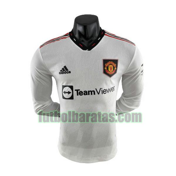 camiseta manchester united 2022 2023 blanco segunda player ml