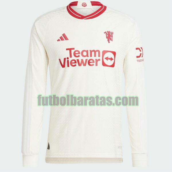 camiseta manchester united 2023 2024 blanco tercera ml