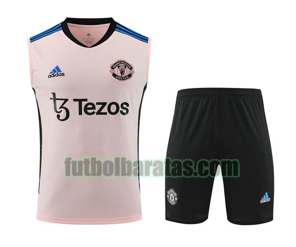 camiseta manchester united 2023 2024 rosa vest conjunto