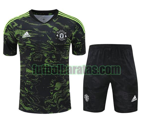 camiseta manchester united 2023 2024 verde training conjunto