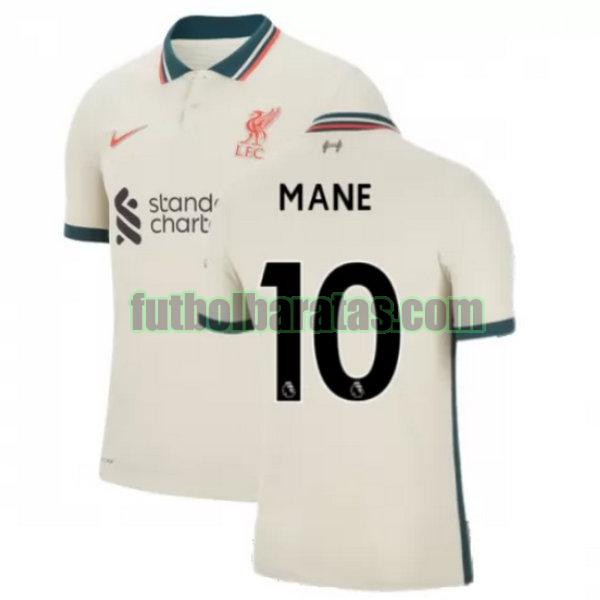 camiseta mane 10 liverpool 2021 2022 amarillo segunda