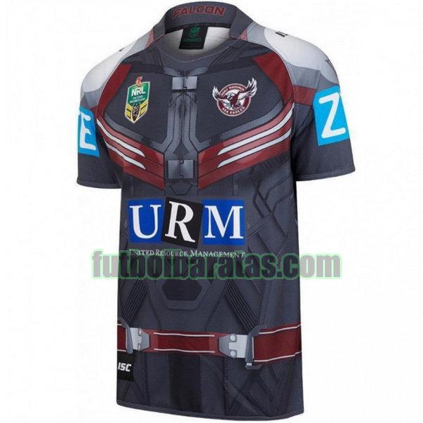 camiseta manly warringah sea eagles 2017 negro marvel