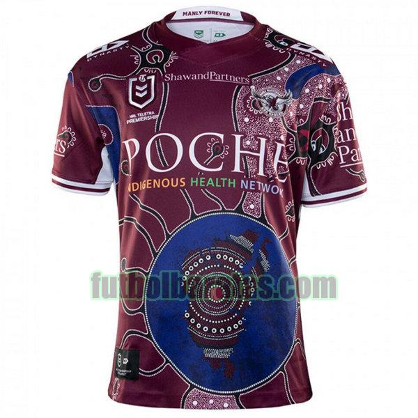 camiseta manly warringah sea eagles 2020 púrpura indigenous