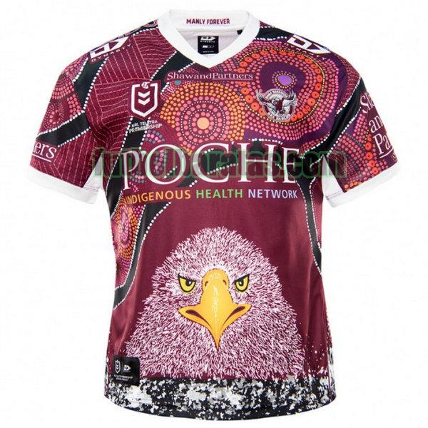 camiseta manly warringah sea eagles 2021 púrpura indigenous