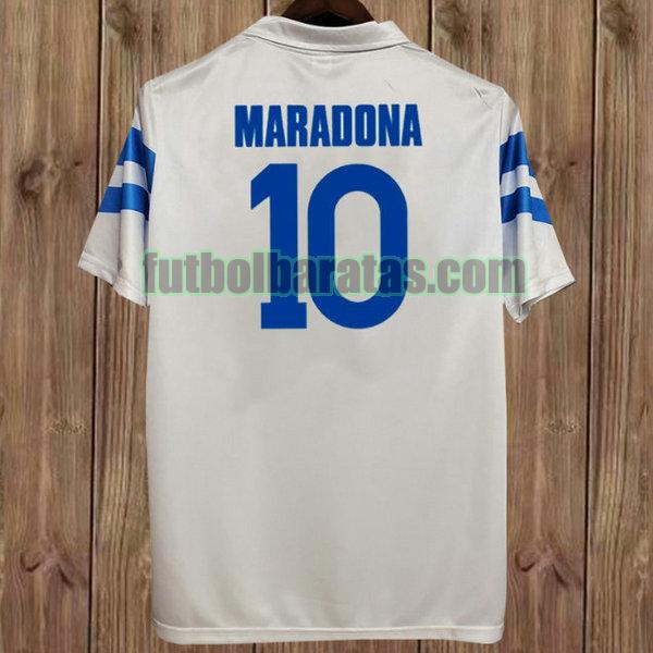 camiseta maradona 10 nápoles 1988-1989 blanco segunda