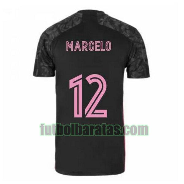 camiseta marcelo 12 real madrid 2020-2021 negro tercera