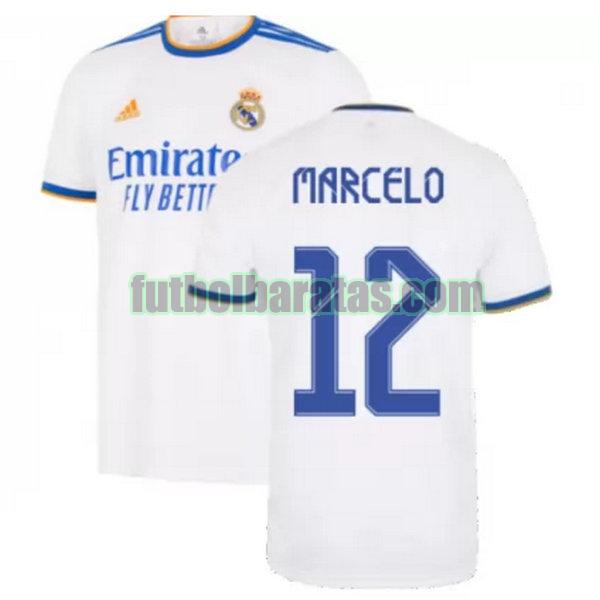 camiseta marcelo 12 real madrid 2021 2022 blanco primera