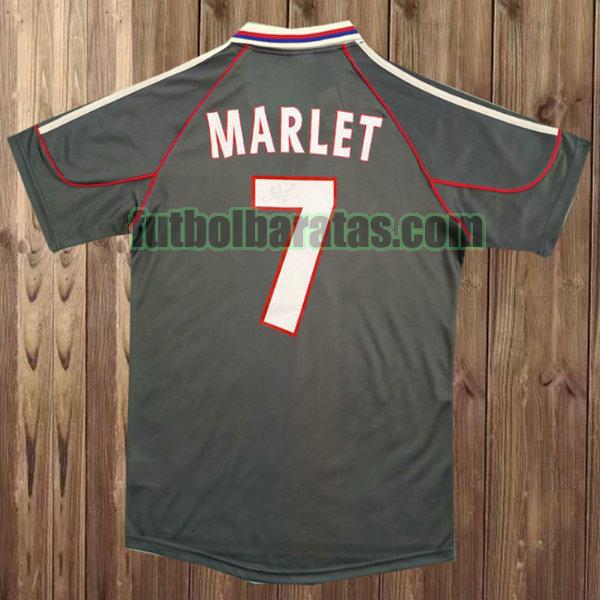 camiseta marlet 7 lyon 2000-2001 negro segunda