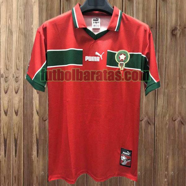 camiseta marruecos 1998 rojo segunda