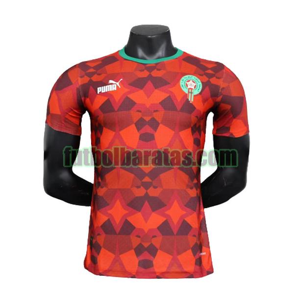 camiseta marruecos 2023 rojo primera player