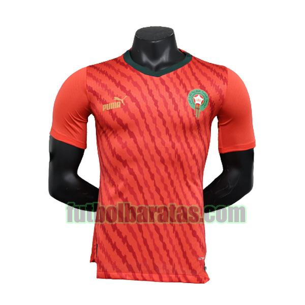 camiseta marruecos 2023 rojo special edition player