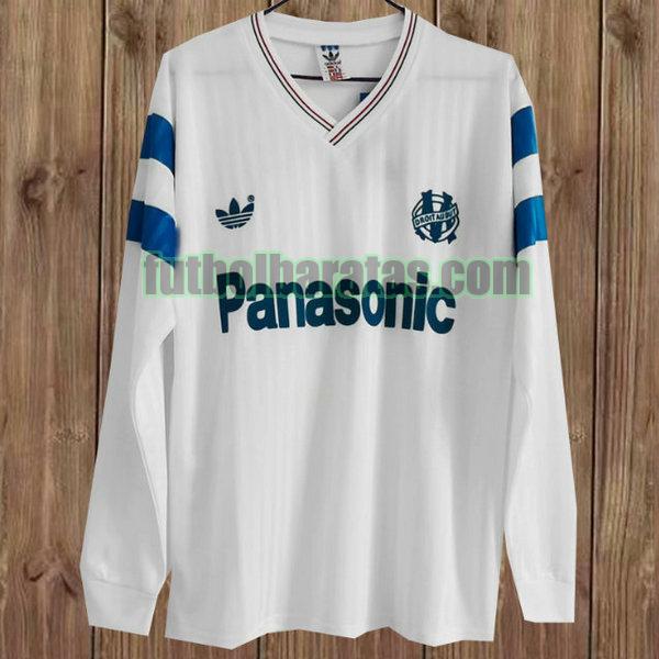 camiseta marsella 1990-1991 blanco primera ml