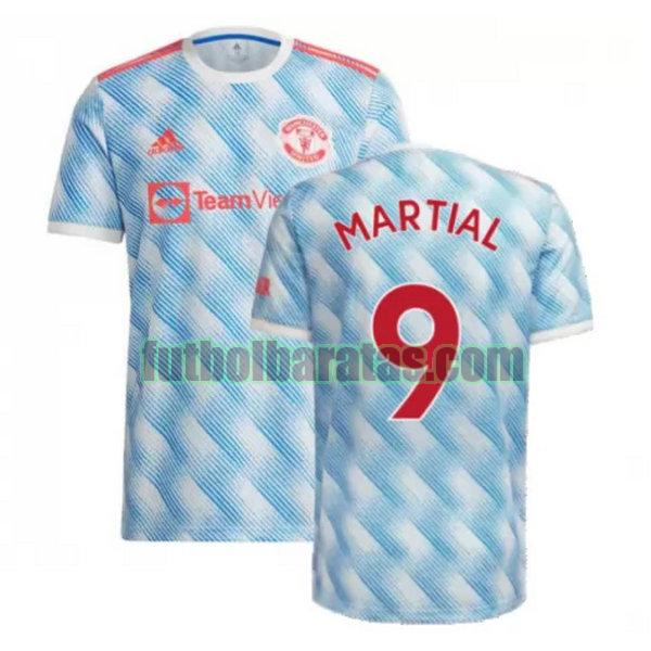camiseta martial 9 manchester united 2021 2022 azul segunda