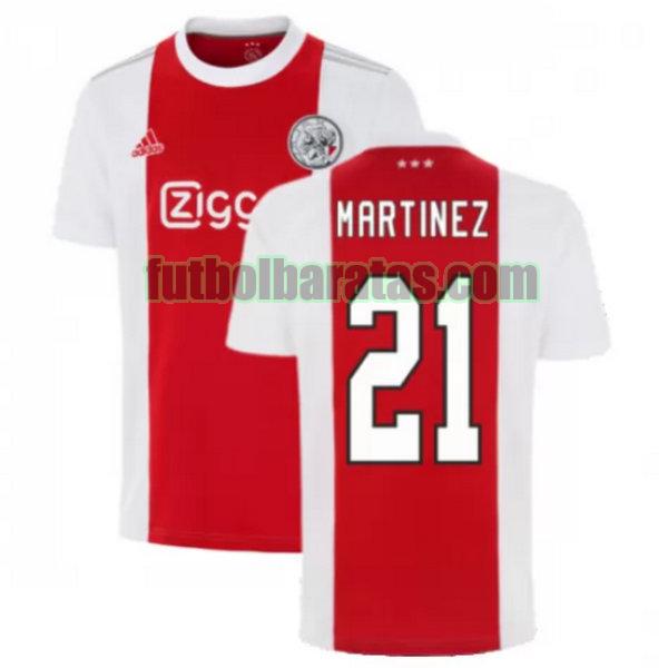 camiseta martinez 21 ajax 2021 2022 rojo blanco primera
