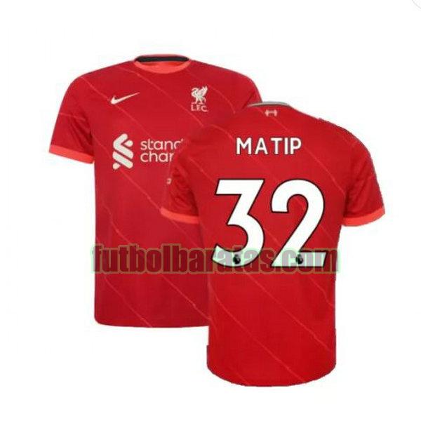 camiseta matip 32 liverpool 2021 2022 rojo primera