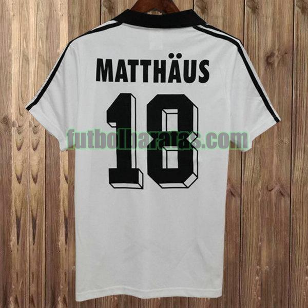 camiseta matthaus 18 alemania 1982 blanco primera