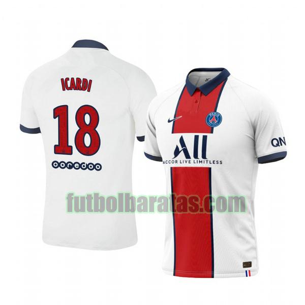camiseta mauro icardi 18 camiseta paris saint germain 2020-2021 segunda