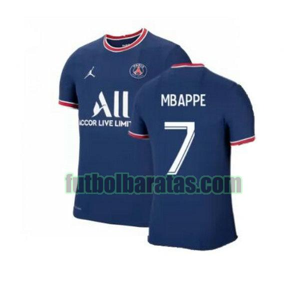 camiseta mbappe 7 paris saint germain 2021 2022 azul primera