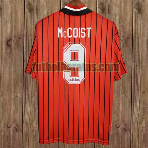 camiseta mccoist 9 glasgow rangers 1994-1995 rojo segunda